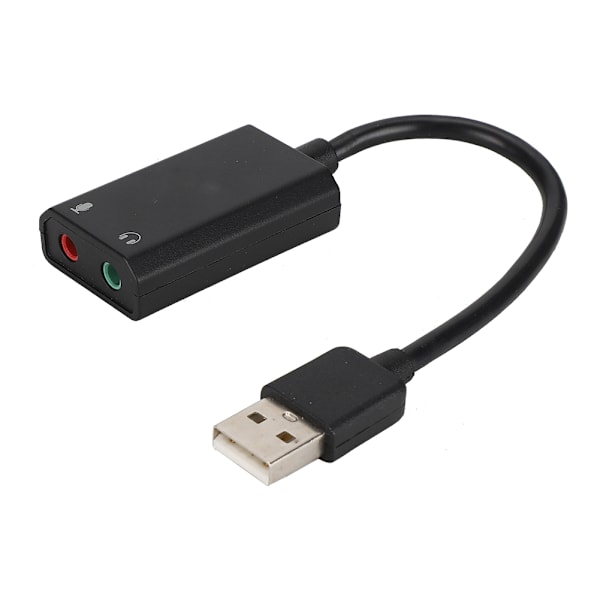 SKT2-BK USB2.0 Ulkoinen äänikortti, jossa on kuulokkeet ja mikrofoniliitäntä kannettavalle tietokoneelle