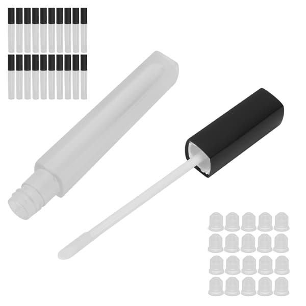 20 st läppglansrör Balsamflaska Läppglans Klar Plast Tomma Påfyllningsbara Balsamrörsflaskor Behållare 4,5 ml