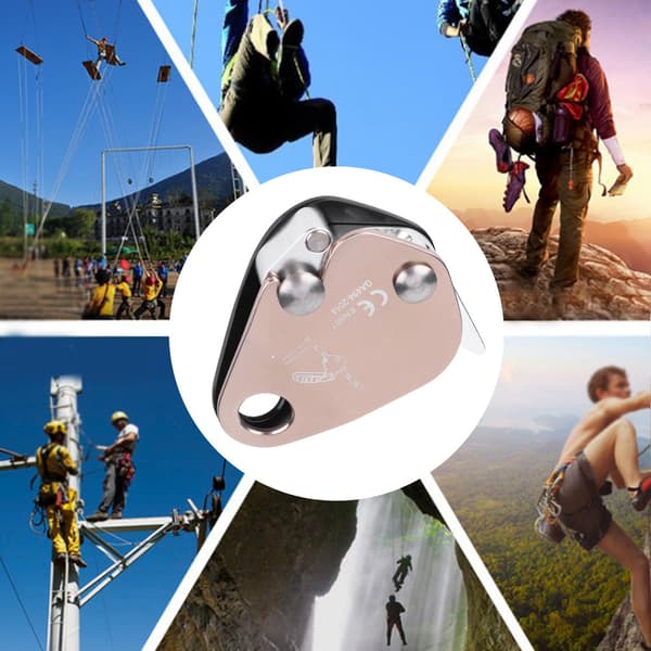 Klättringsdescender Självbromsande Stopprep Gripstopputrustning för Bergsklättring