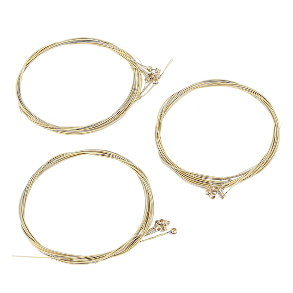3Set Universal Steel Acoustic Folk Guitar Strings Replacement Musical Instrument Accessories 3Set Brass Strings