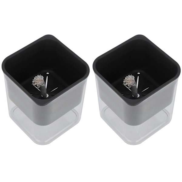 2 stk Blomsterpotte Transparent Plantepotte Selvannende Automatisk Vannabsorpsjon Planter