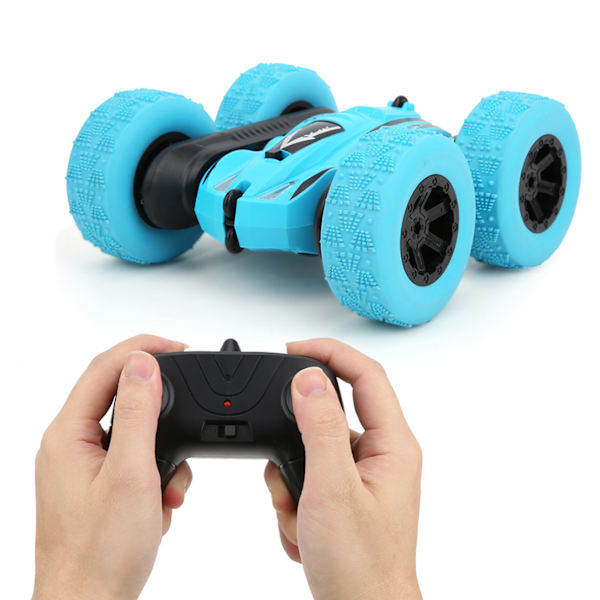 2,4G kaukosäädin Stunt Car Kaksipuolinen 360° Pyörivä, Lapsille ToyBlue