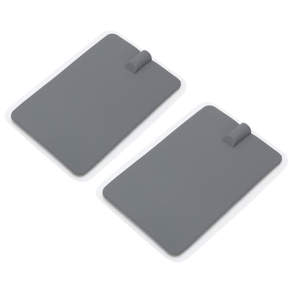 2 stk. Silikone Elektrode Pude Blød Elektrode Patch til Fysioterapi Instrument Grå 7 x 11cm