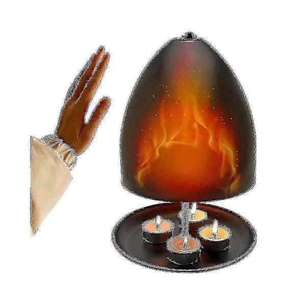 Fyrfadslys Ovn Til Opvarmning, Fyrfadslys Varmelegeme, Metal Sort Fyrfadslys Rumvarmer Offic