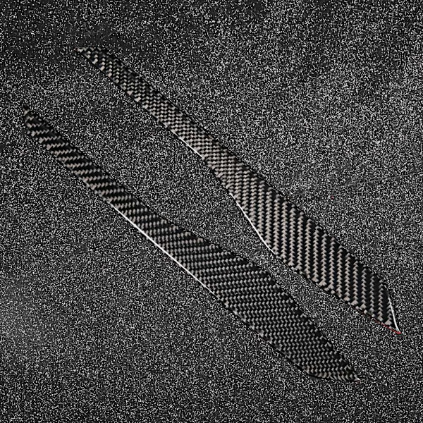 2 stk. ekte karbonfiber midtkonsollpanel dekorasjon trim passer til Ford Explorer 2013-2018