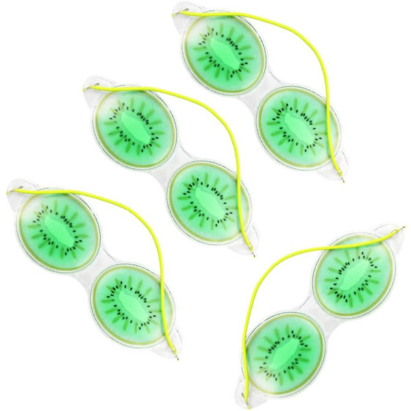 Kiwi Pattern Cooling Eye Gel Mask - Set med 4 (19*7cm)