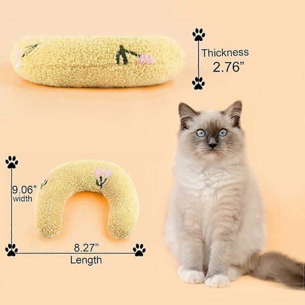 3-pack Kuddar för Innekatter Fluffig Katt Lugnande Kudde Söta Kaninkuddar för Husdjurssömn