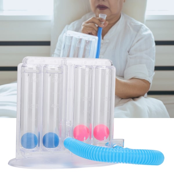 Djupandningslungtränare Incentive Spirometer Andningsmätningssystem 4-bollssugning och blåst