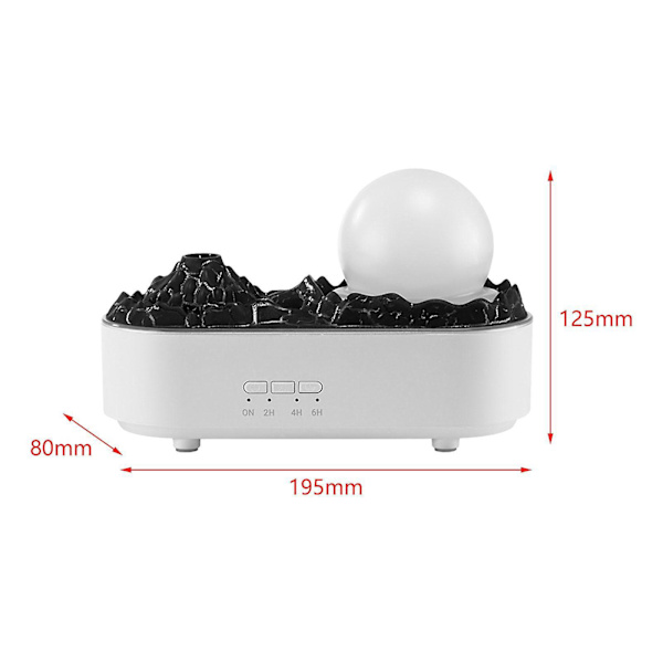200ml USB Simulerad Vulkan Luftfuktare för Sovrum Söt Portabel för Hemmakontor