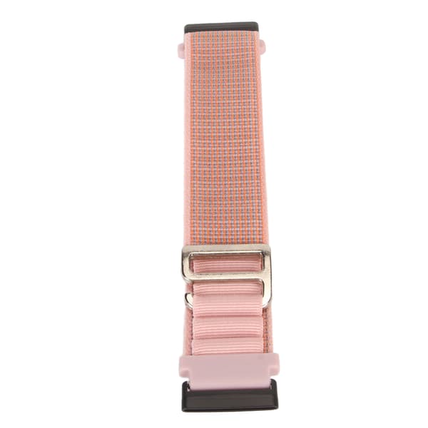 Stretchvävd nylon smartklocka bandrem ersättningstillbehör passar för Fitbit Versa 4 3 Sense 2 Rosa