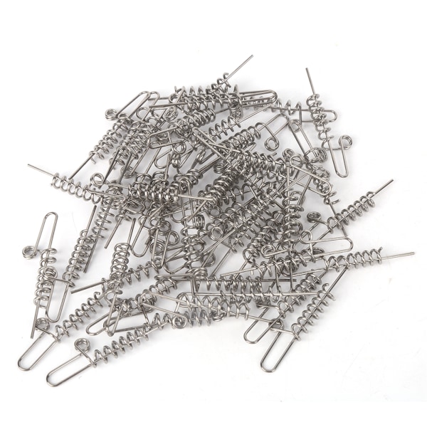 Myk fiske agn kobling orm lokke fjær pin lås fast pin fiske lokke tilbehør stor størrelse (ca. 6 cm/2,4 tommer)