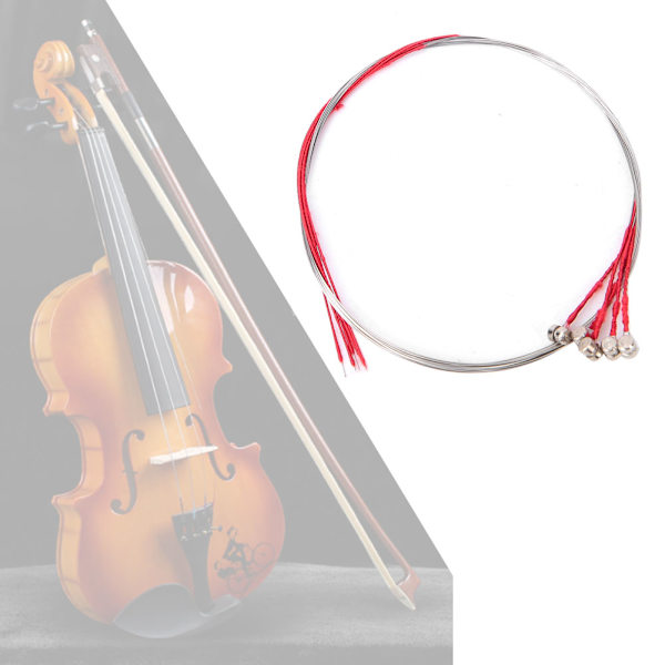 5 st Violin E-strängar Ersättningsstålsträngar för 3/4 och 4/4 violiner