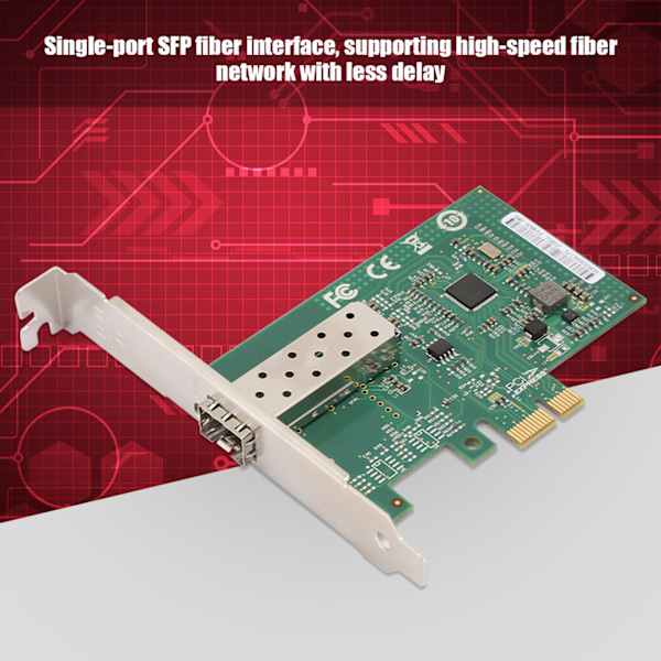 Fiber Gigabit Ethernet-netværkskort til Intel i210 PCI Ex1 enkelt port SFP 10/100/1000bps