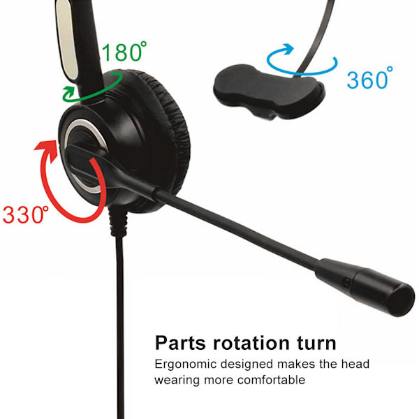 H500 3.5 Plug Headphone Puhelin Liikennekuulokkeet Call Center Communication Computer Headset