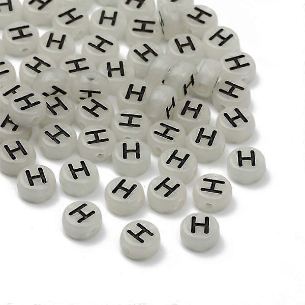 Svarte Akryl Lysende Perler 4x7mm Runde for Smykkelaging Armbånd Halskjeder DIY Tilbehør H 100stk