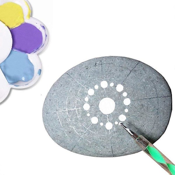 33 dele mandala dotting værktøjssæt med stencils og malerpalet til sten Forskellige størrelser maling