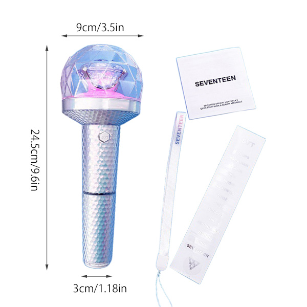 Bluetooth -styrd Seventeen Lightstick - Version 2 | Perfekt present till 17 fans