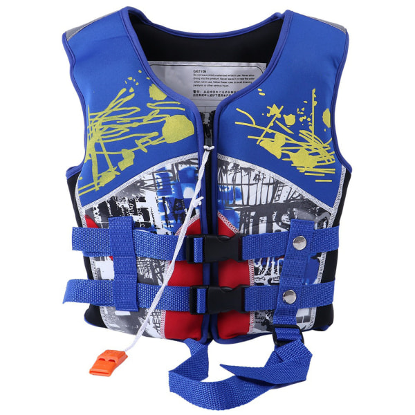 Manner Kids Simjackor Barn Simväst Neopren Swim Learner Badkläder (Blå L)
