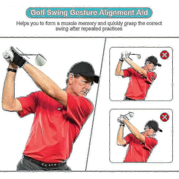 Golf Swing Träningshandledskorrigeringsband Fixeringsrem Guide För Nybörjarövning