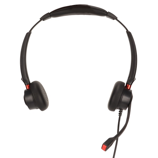 Kontorsheadset Dubbla Öron ENC Aktiv Brusreducering Volymjusterbar Mute-kontroll USB-kontakt Telefonheadset