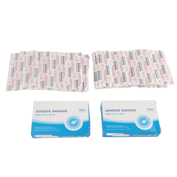 50 st tyg självhäftande bandage Andas latexfria hygieniska bärbara tyg sårremsor