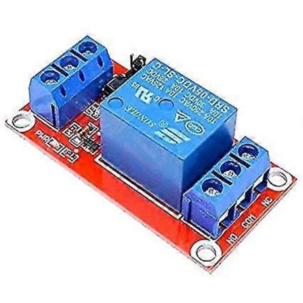 Starlight-5st 5V 1-vägs Relämodul Med Optokopplare 1-vägs Relä Expansionskort Hög Och Låg Trigger Med LED Varningslampa (DC 0-5V)