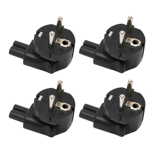 4 stk. EU4.8MM til IEC320 C7 Strømadapter Universal Standard Computer Strømadapter EU Stik 100‑250V
