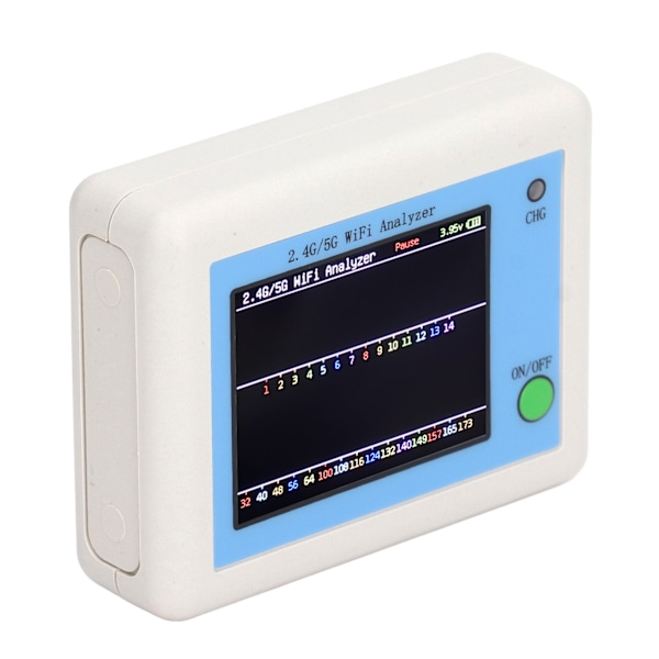 2.4G 5G WIFI-analysator 2.4 tommers TFT-fargeskjerm Lysindikasjon Nettverkssignal Skanner Analysator
