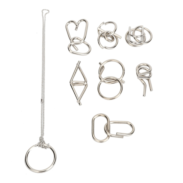 Metal Wire Pussel Pedagogisk Intellektuell Disentanglement Dekompression Hand Hjärnkoordination Mind Test Game Leksak