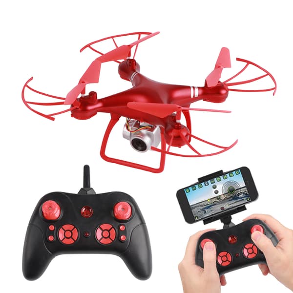 4K HD-kamera Drone WIFI Realtidsöverföring RC Drone Quadcopter Röd