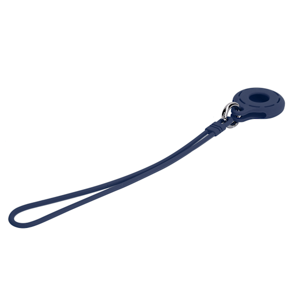 Hål Rund Typ Silikonfodral AntiLost Skyddande Skal Skin Sleeve för IOS Locator(Denim Blå )