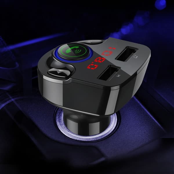 G32 12-24V Bluetooth FM Håndfri Hukommelseskort MP3-afspiller A2DP Biltilbehør Sort