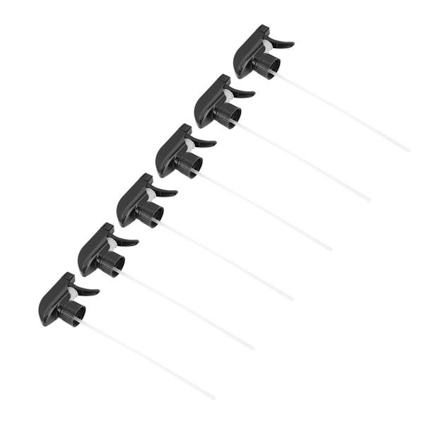 6 stk. sprayflaske erstatningsdyse gjenbrukbar tåkestråle spraytopper forsyninger svart 28mm