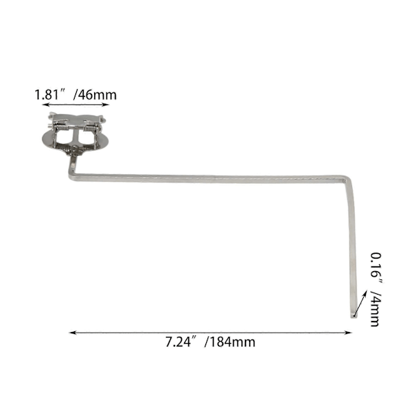 Sølv Metal Tuba Marching Lyre 3 Vertikale Tangenter Musikark Klips Holder
