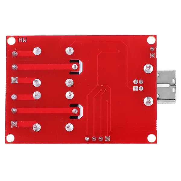 5V USB kontrollbryter 2-kanals relémodul Datamaskin PC intelligent kontrollbryter USB kontrollbryter-rød-1 stk