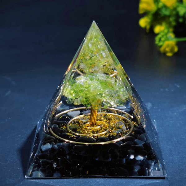 Present Barn Pojke Kristallkula Grus Pyramid Hem Hantverk Skrivbord Harts Ornament för Födelsedagspresent 2024 ZD B2 EE STIL 1
