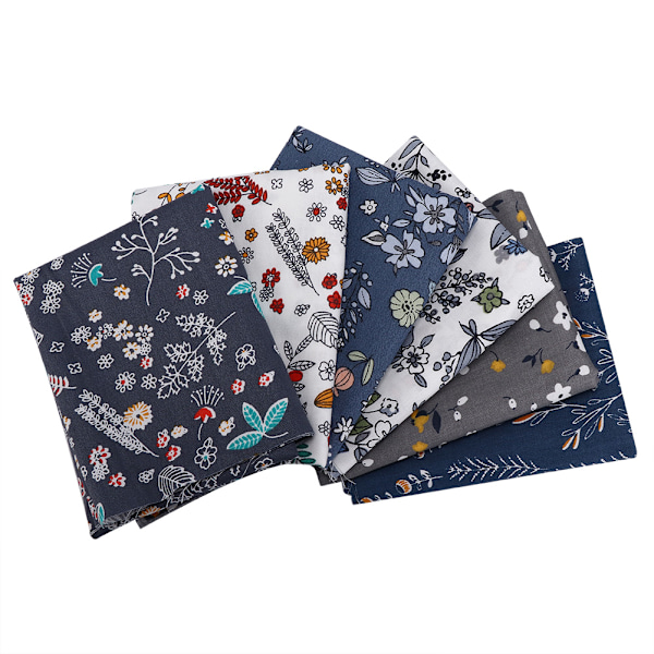 50x40cm 6 st unika blommönster bomullstyg tryckt tyg DIY-material för hantverksprojekt