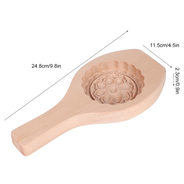 Vacker blommönster DIY månkaka form grön böna kaka bakform för hem (#06)