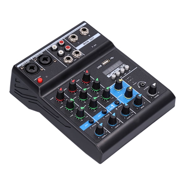 F4A 4-kanavainen live-mikseri matalakohinainen ammattimainen stereo- USB -äänimikseri kotikaraokelavalle KTV