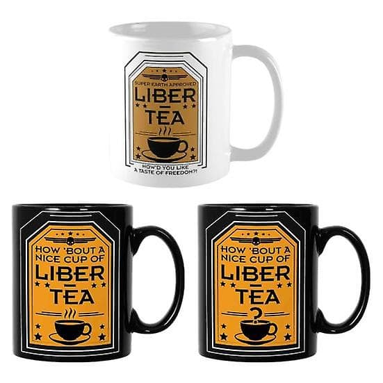 Keramisk krus for Helldivers 2, oppvaskmaskinsikker kopp 33 cl Liber-Tea, mikrobølgesikker for te, kaffe og drikke A