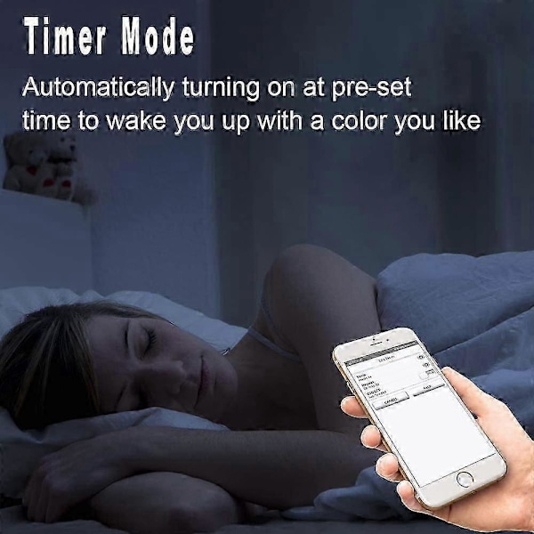 Bluetooth LED-kontroller Stemmestyring for 5050/3528 RGB LED Strip Lys med 16 millioner farger Endring/Dimmer/Timer/Lydaktivert Funksjon_SZXM