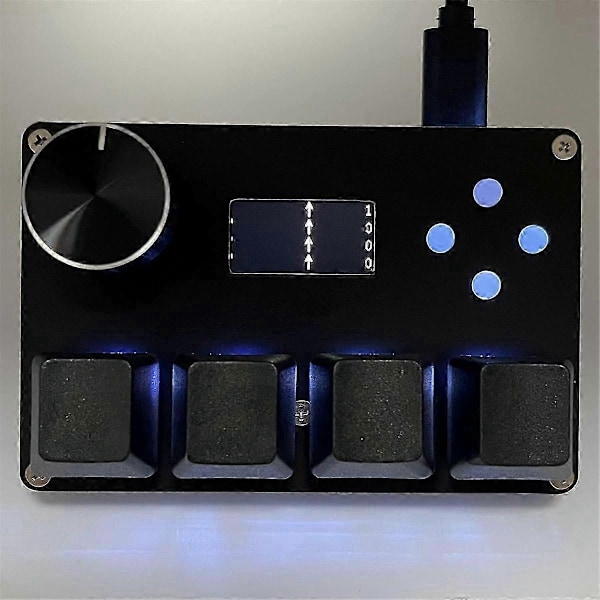 4 Key Mini O3C++ OSU Anpassat Gaming Tangentbord Magnetisk Rosa Switch Tangentbord Ratt Skärm Kopiera Genväg