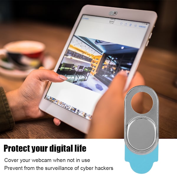 3 stk. Metalobjektivdæksel Kamera Privatlivsbeskyttelse Mærkat Webcam Cover Til Smartphone Tablets (Sort)
