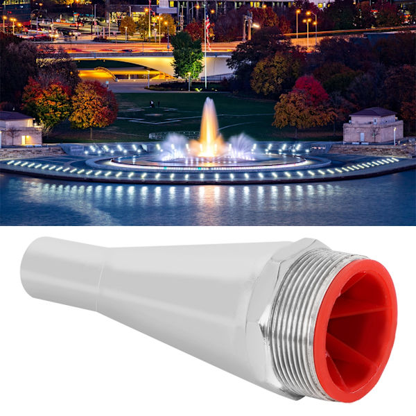 Rostfritt stål rakt fontänmunstycke spruthuvud, G2in 57 mm DN50 hangänga, idealisk för landskapsarkitektur