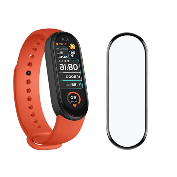 Skärmskydd, skyddande film, klar, reptålig, enkel installation, smart band-tillbehör för Mi Band 6