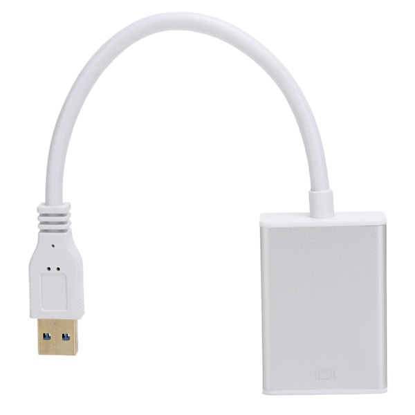 USB-liitäntä High Definition Multimedia Interface -sovittimeen, jossa on Drive Extend -näyttölaite, hopea