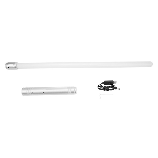 S968 Metal Laser Sværd Lys Op Sabel LED Flash Stick Farverige Farveskiftende Lys Model Legetøj Sølv Uden Adapter