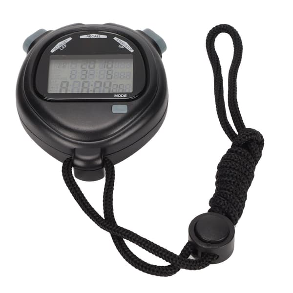 Digitalt Stopur Timer Multifunktion 3 Linjers Display 100 Omgangs Hukommelse Nedtælling 12 24 Timers System Sportsstopur
