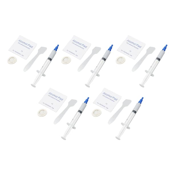 5 stk. termisk pasta 3,2W/m.k metalfri sikker stærk vedhæftning termisk ledende fedt til chipset GPU CPU printer 2,5 ml, 0,11 oz