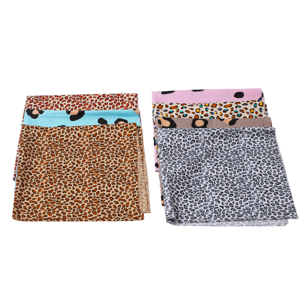 Leopardprint stoff 19,7 tommers brede assorterte stiler Mykt pustende lett flerbruks quilting stoff for håndverk DIY